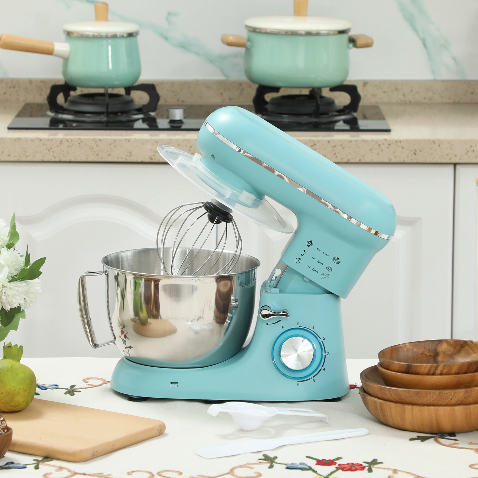 Professional Kitchen Stand Mixer, 6.5 Qt Stainless Steel Tilt-Head, 10-Speed with Dough Hook, Whisk & Paddle, 660W, Silver