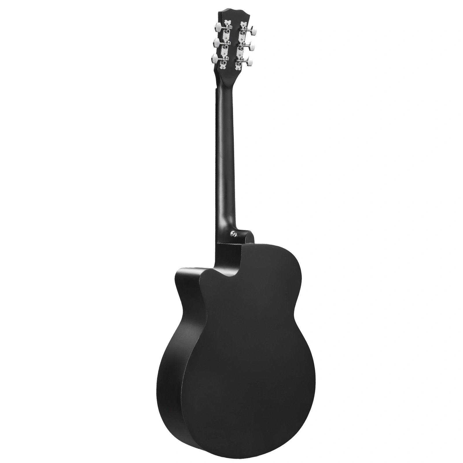 40 Inch Acoustic Guitar for Beginners, GA Body, Basswood, Matte Black, 6-String Student Folk Guitar with Case, Picks & Strap view 11