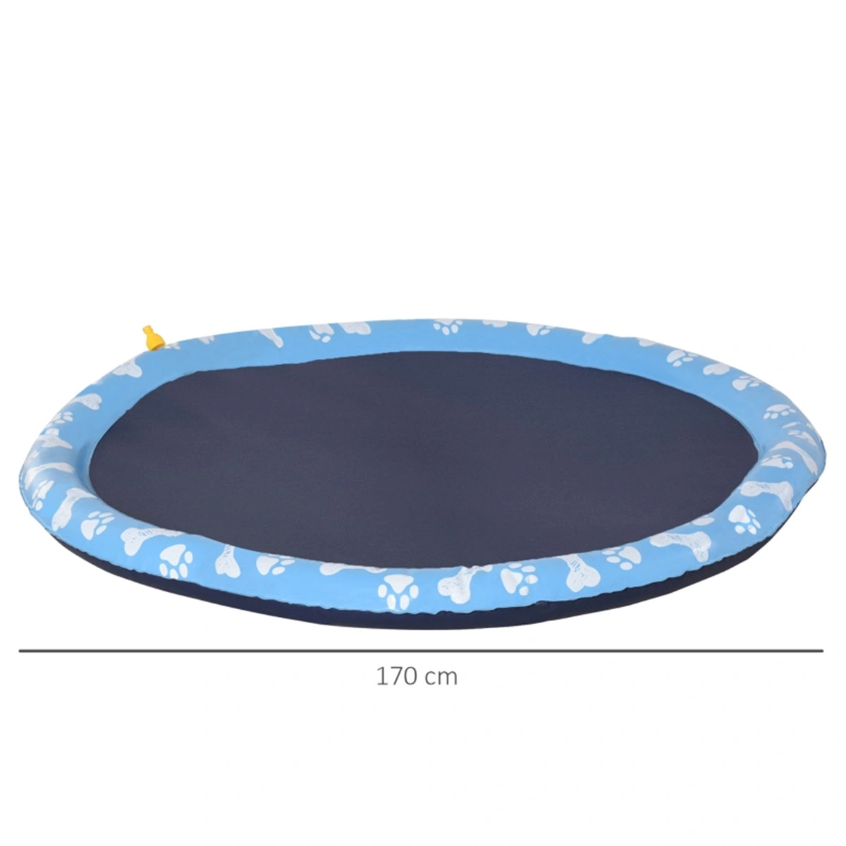 170CM Large Pet Splash Sprinkler Pad, Cool Water Mat for Dogs & Cats, Outdoor Summer Cooling Play Toy, Non-Slip Puppy Grass Pad view 2