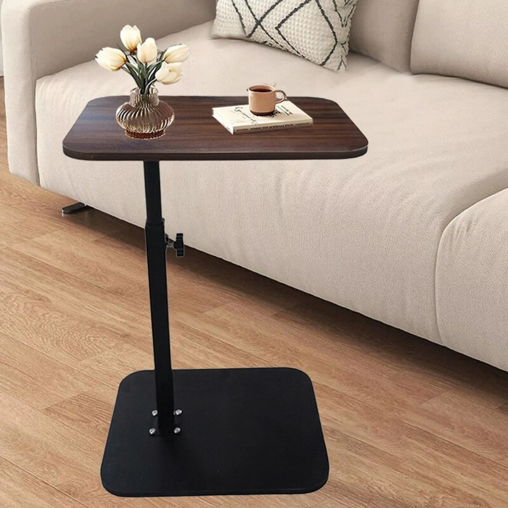 Adjustable C Shaped Sofa Side Table End Table Lap Desk for Bedroom Living Room Couch Coffee