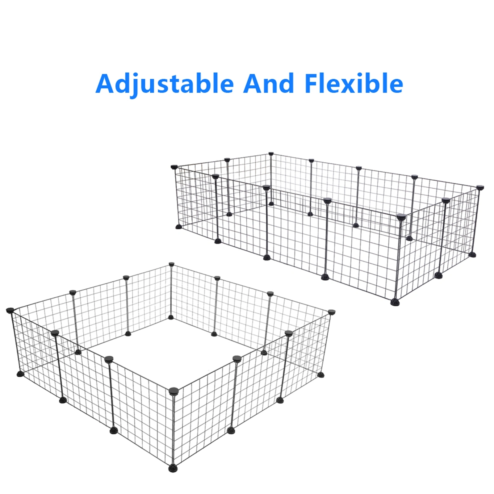 Pet Playpen, Small Animal Cage Indoor Portable Metal Wire Yard Fence for Small Animals, Guinea Pigs, Rabbits Kennel Crate Fence Tent view 11