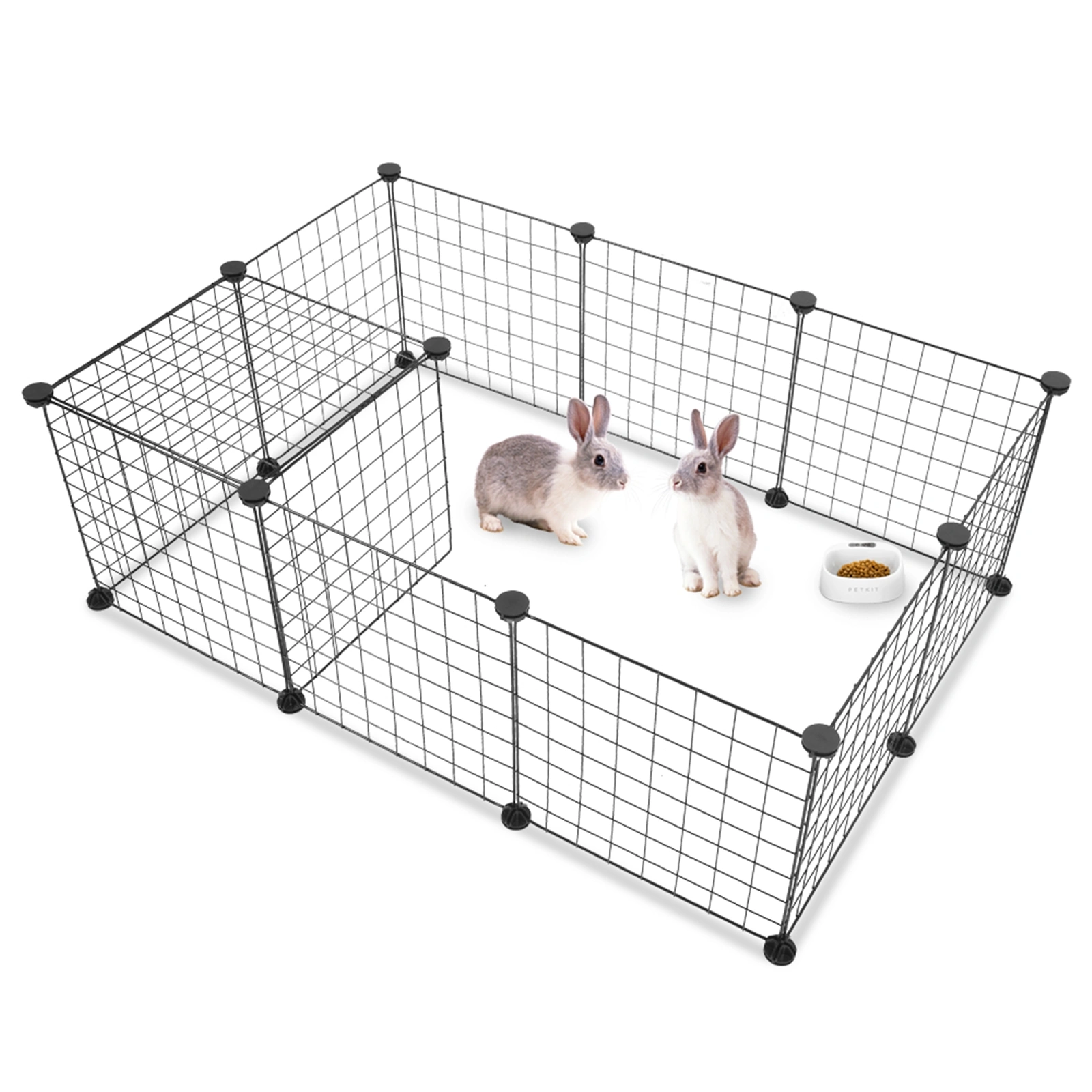 Pet Playpen, Small Animal Cage Indoor Portable Metal Wire Yard Fence for Small Animals, Guinea Pigs, Rabbits Kennel Crate Fence Tent view 2