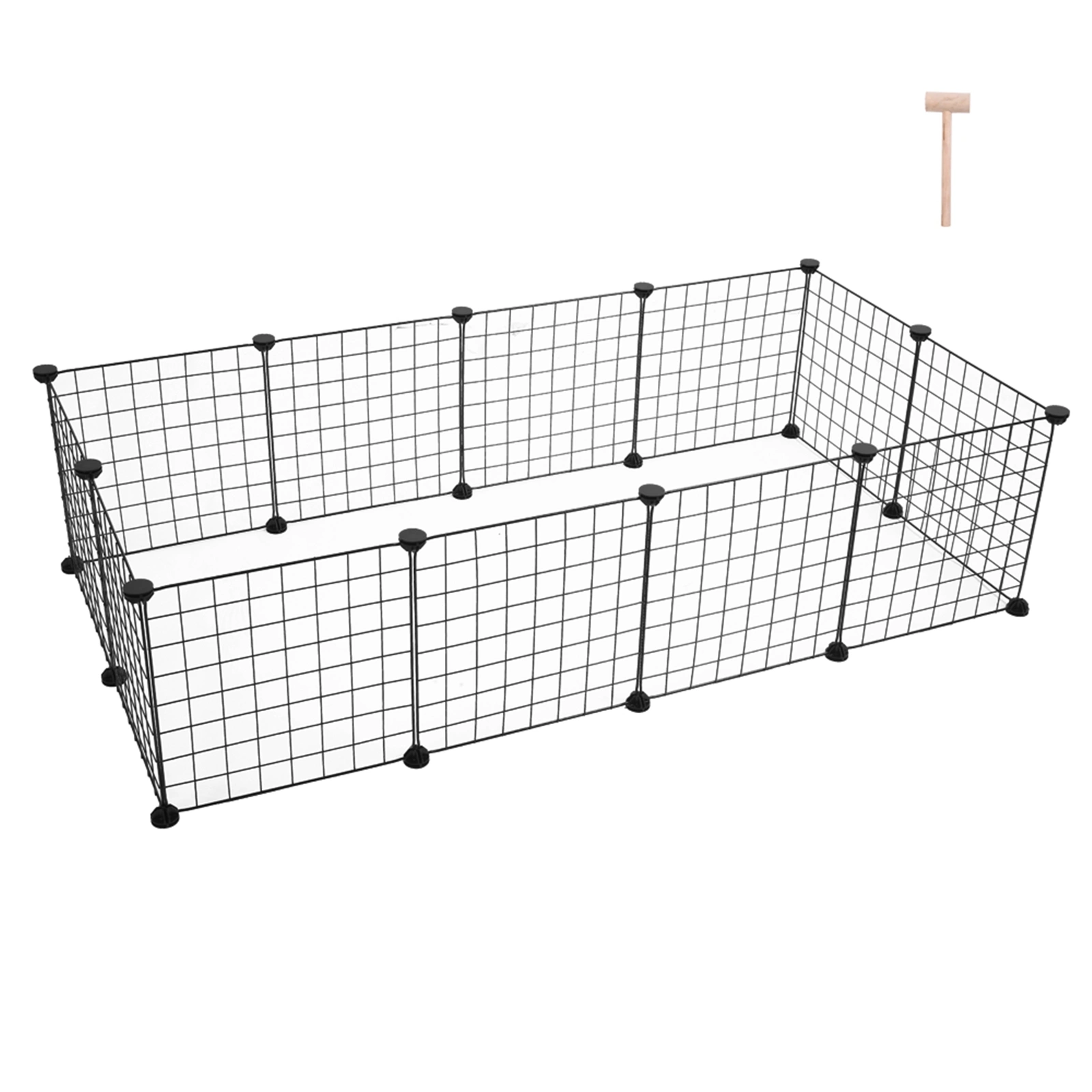 Pet Playpen, Small Animal Cage Indoor Portable Metal Wire Yard Fence for Small Animals, Guinea Pigs, Rabbits Kennel Crate Fence Tent view 4