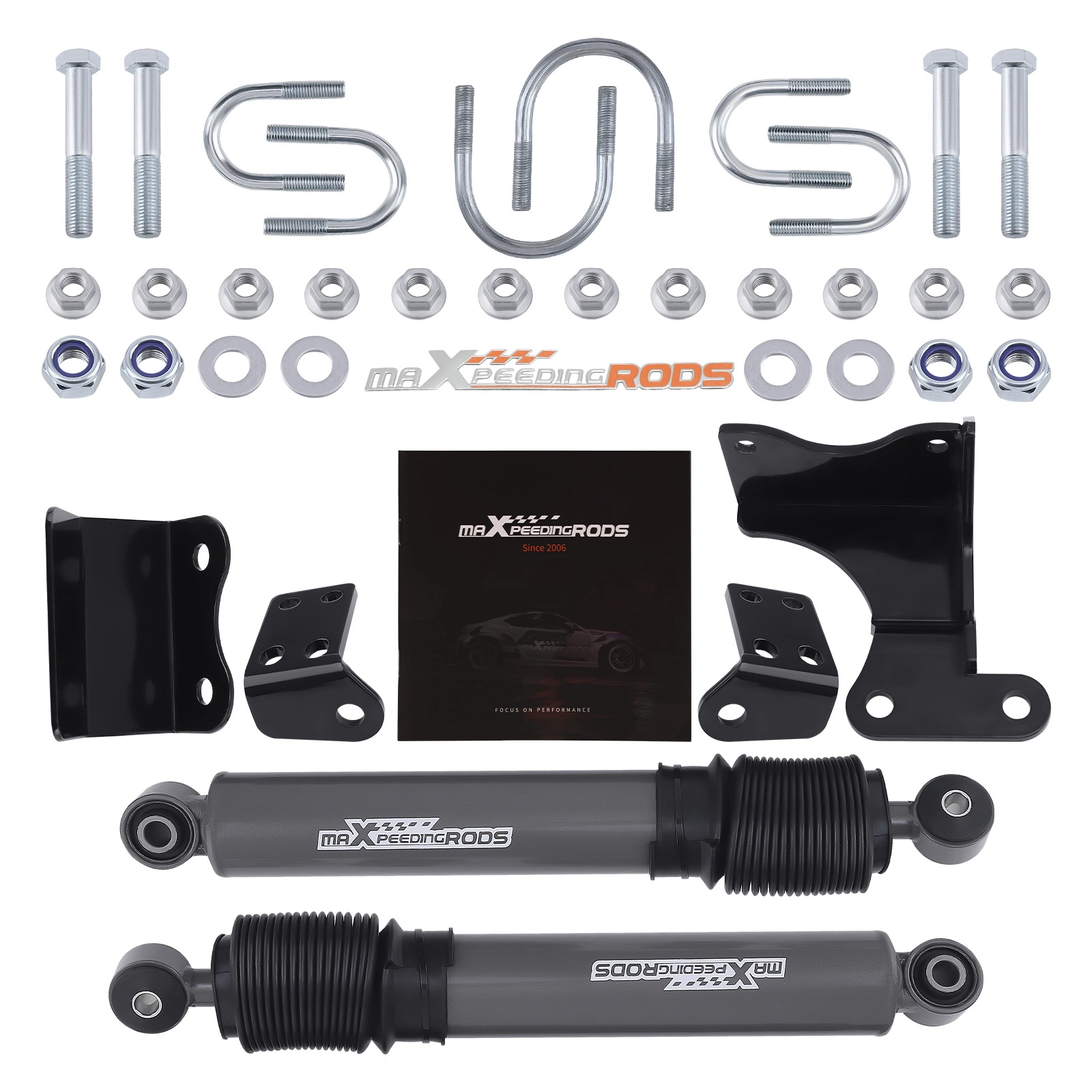 Dual Steering Stabilizer Fit for Jeep Wrangler JK JKU 2007-2018 Fit 2-8'' Lifted view 2