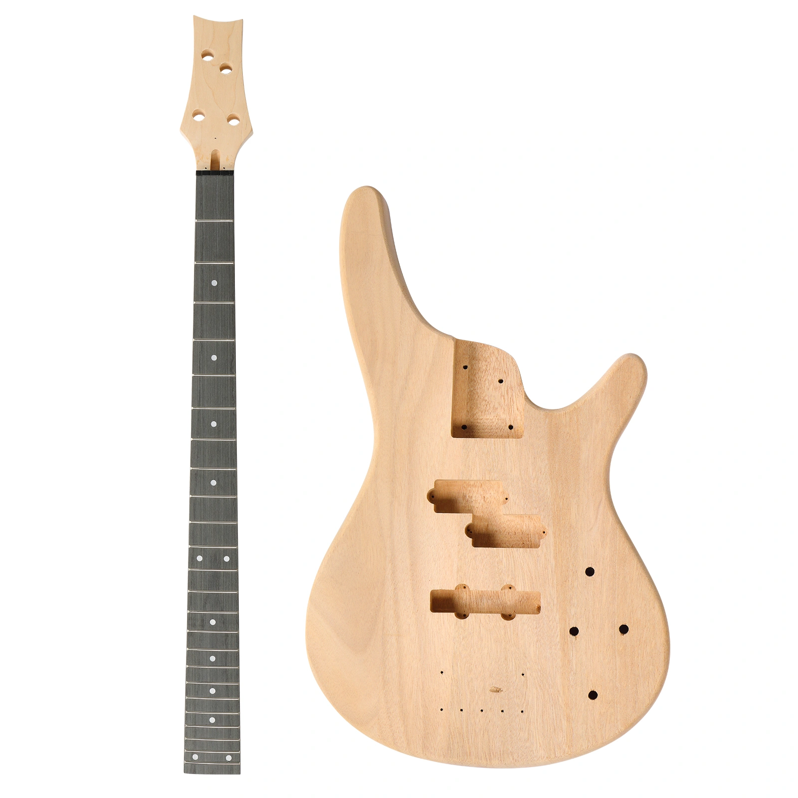 DIY 4 String IB Style Electric Bass Guitar Kits with Mahogany Body, Maple Neck and Accessories view 11
