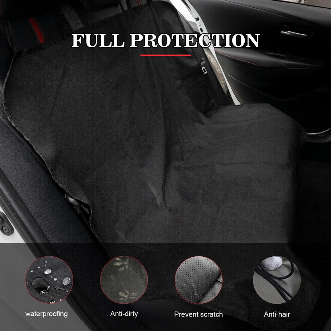 Waterproof Car Rear Back Seat Cover Pet Dog Auto Protector Non-slip Hammock Mat view 5