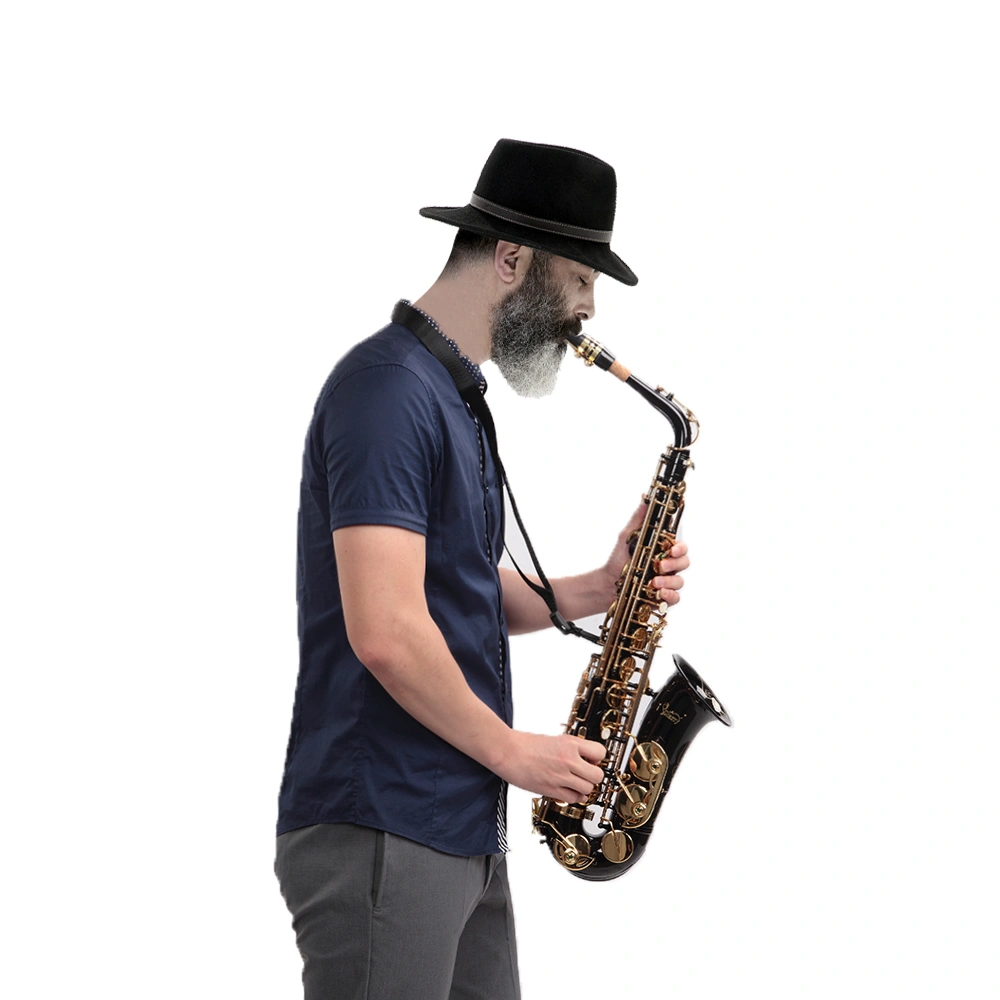 Alto Saxophone Eb E-Flat in Black - 11 Reeds, Hard Case & Care Kit Bundle for Students Beginners view 2