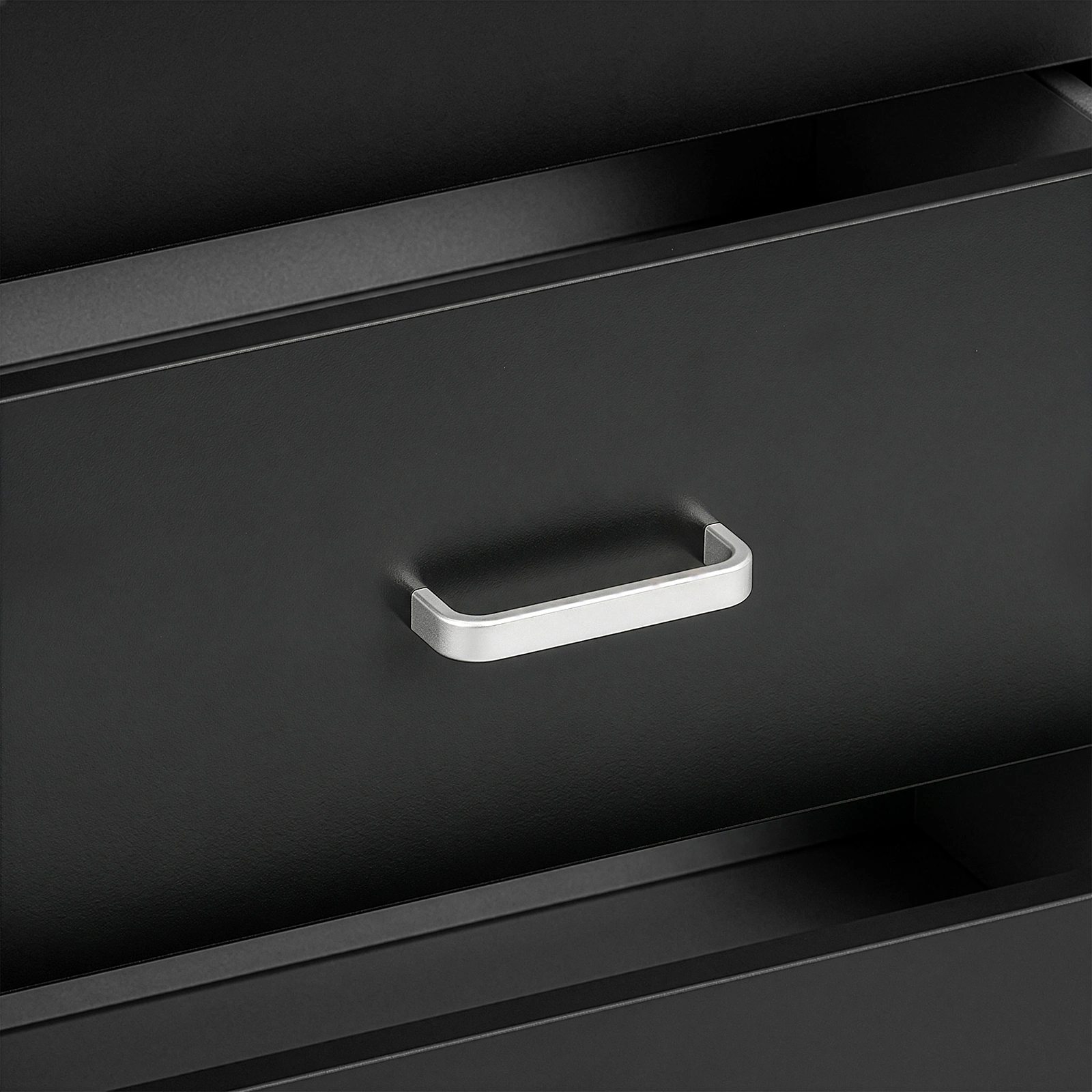 3-Drawer Chest with Textured Finish Drawer Dresser 22.05*12.99*25.98in Black view 11