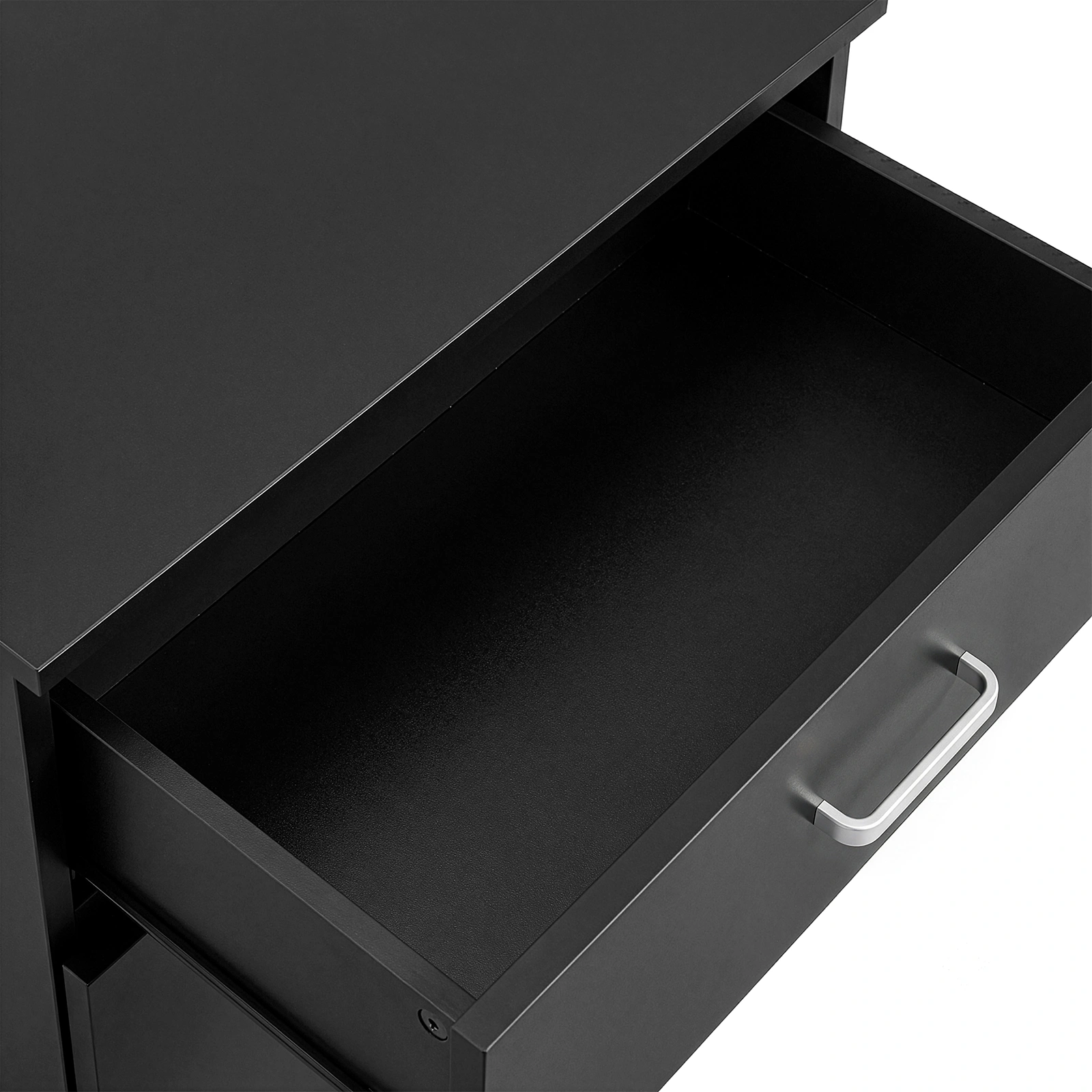 3-Drawer Chest with Textured Finish Drawer Dresser 22.05*12.99*25.98in Black view 8