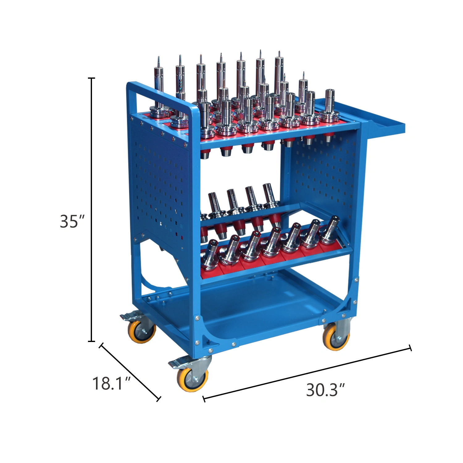 Tool Cart 40 Taper Tool Holder CNC Tool Cart CAT40 tool trolley BT40 Service Carts CNC machine tool service cart (CAT40 35 Capacity) view 11