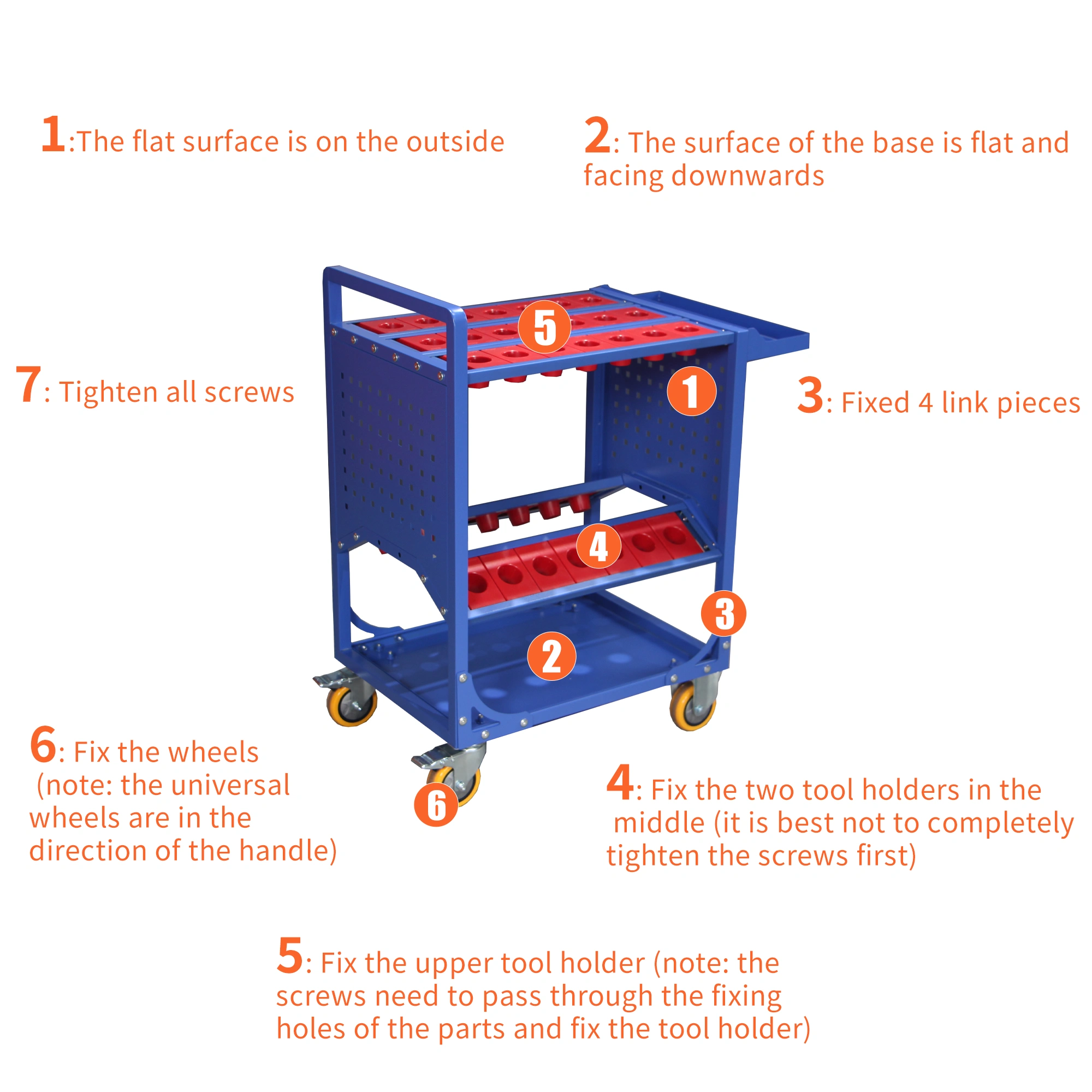 Tool Cart 40 Taper Tool Holder CNC Tool Cart CAT40 tool trolley BT40 Service Carts CNC machine tool service cart (CAT40 35 Capacity) view 18