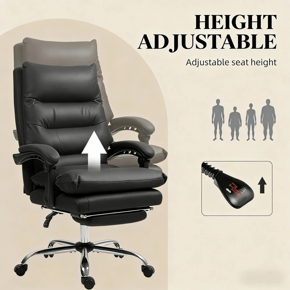 Ergonomic Office Chair with Massage Function - Lumbar Support, Adjustable Height, Swivel Executive Desk Chair view 4