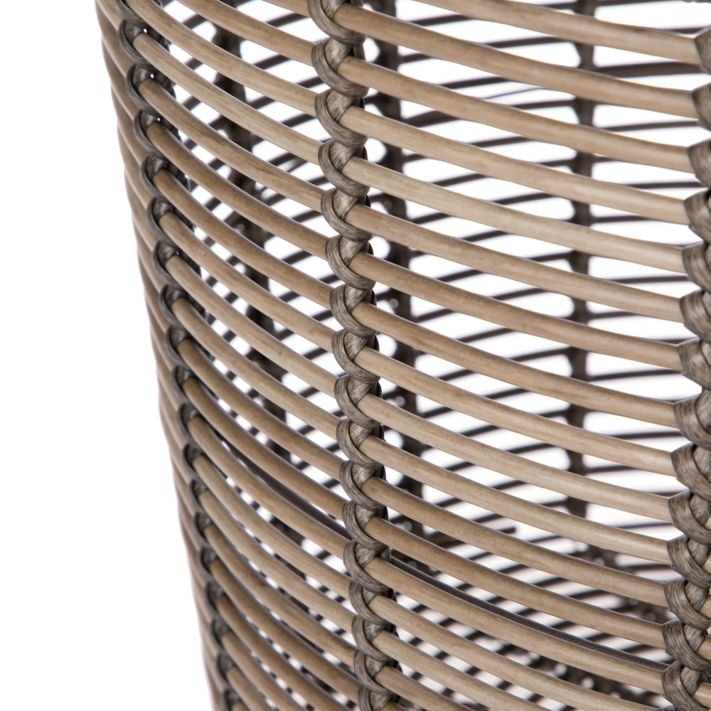 Extra Large Round Poly Rattan Decorative Storage Basket with Handles, 18.7 in x 16 in (Shipment from Walmart) view 6