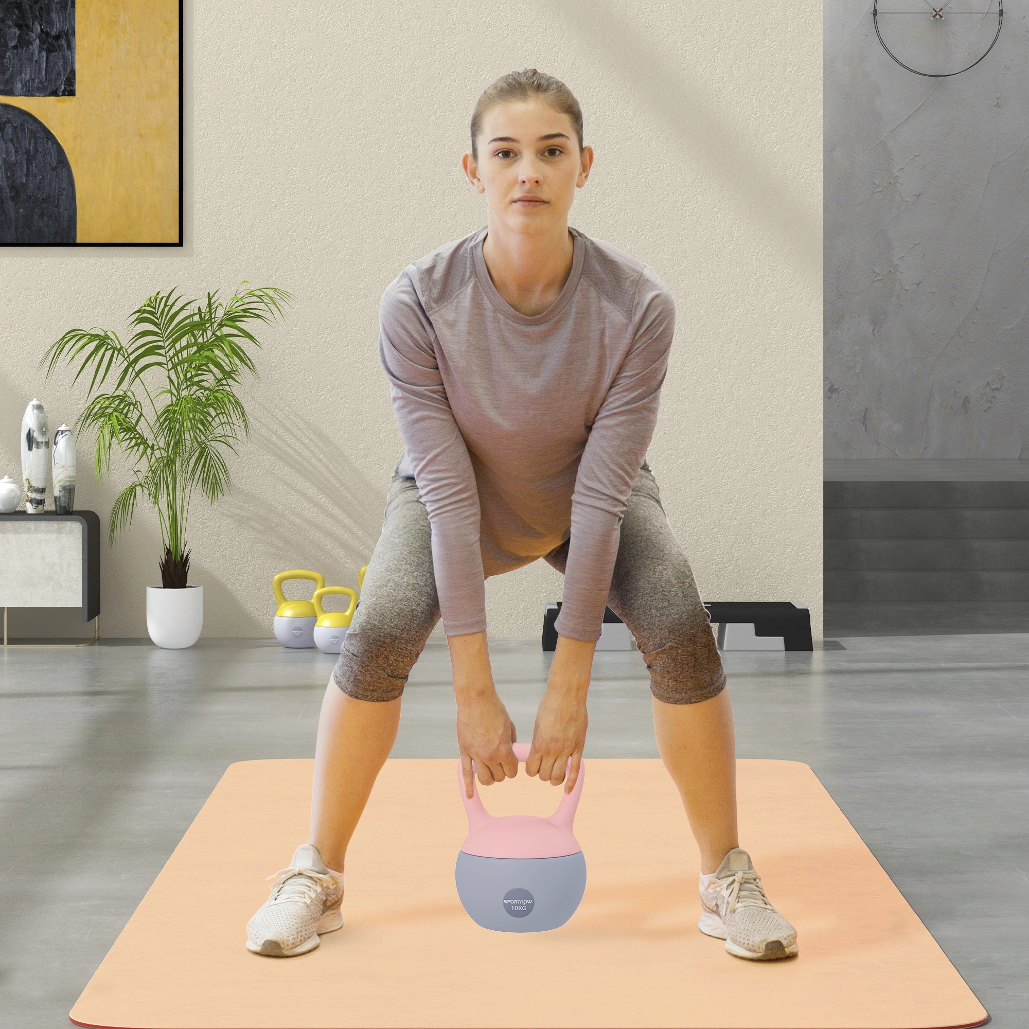 Heavy Duty Cast Iron Kettlebell for Home Gym Fitness Training Strength Exercise Full Body Workout