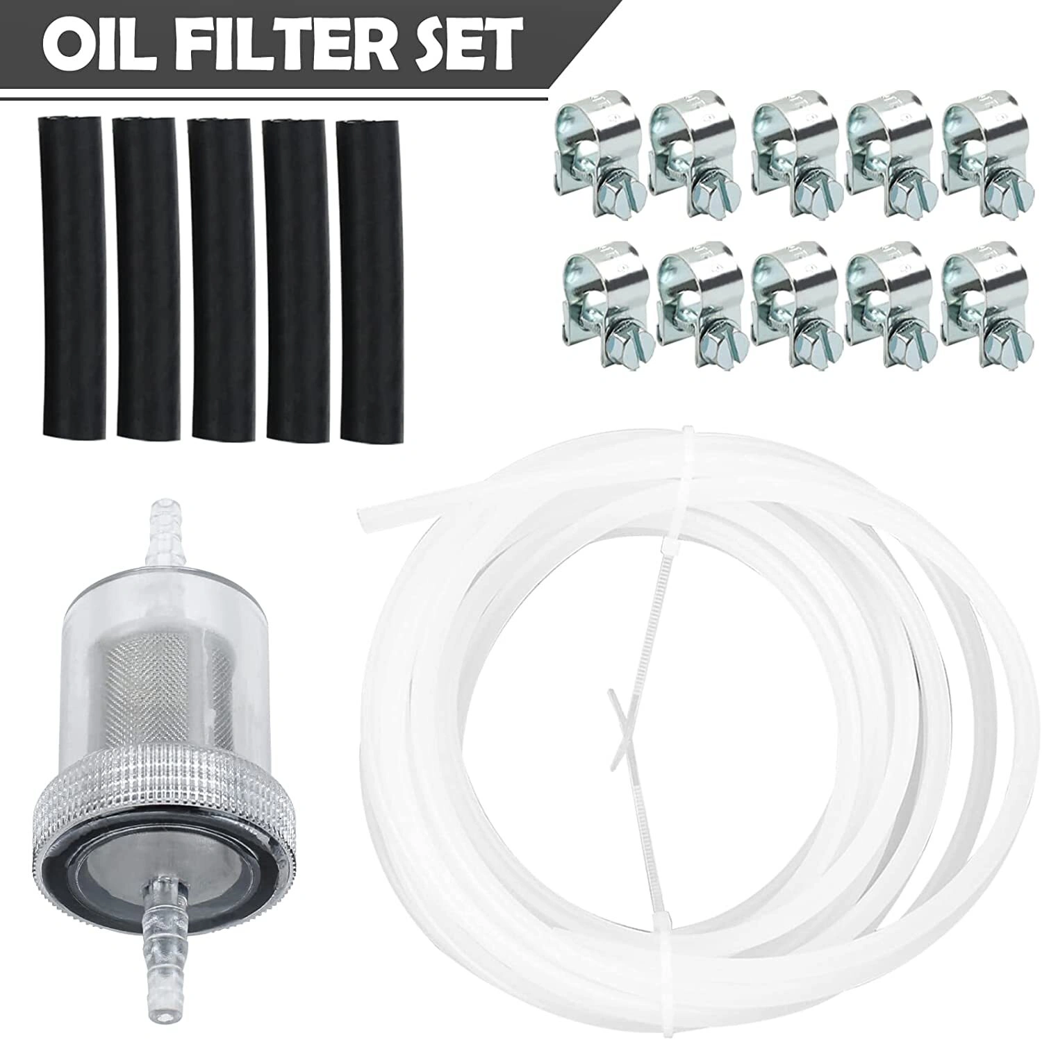 5m Diesel Fuel Hose Kit with Filter & Clamps, Line Pipe for Webasto Eberspacher Heater, Replacement Parts Accessory view 3
