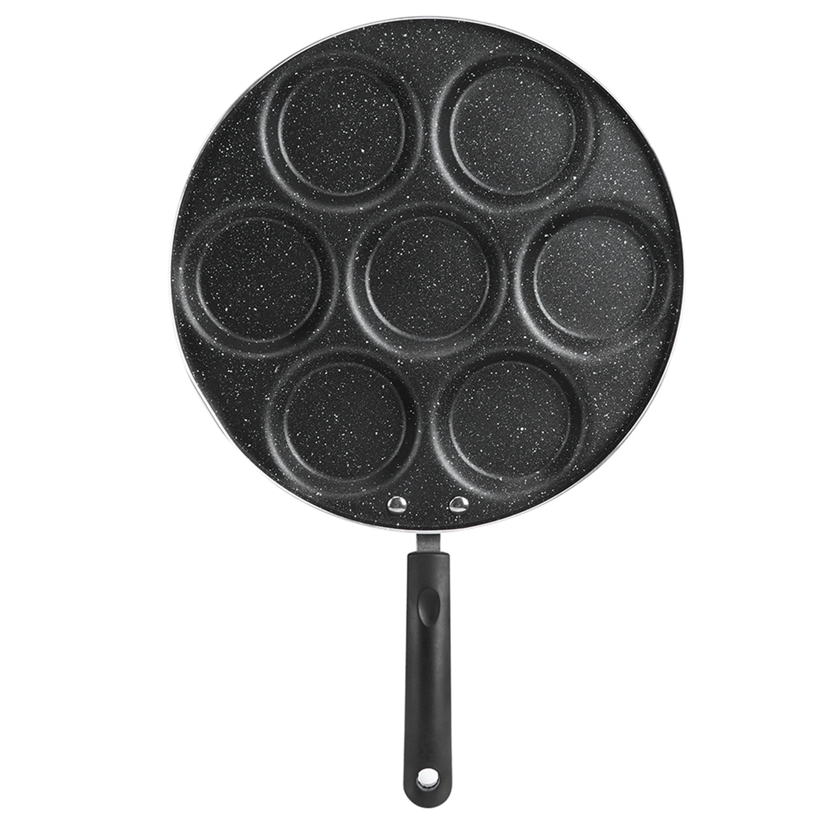 7 Hole Non Stick Frying Pan - Egg Cooker Mold & Burger Grill Pan, Household Kitchen Cookware for Fried Eggs view 4