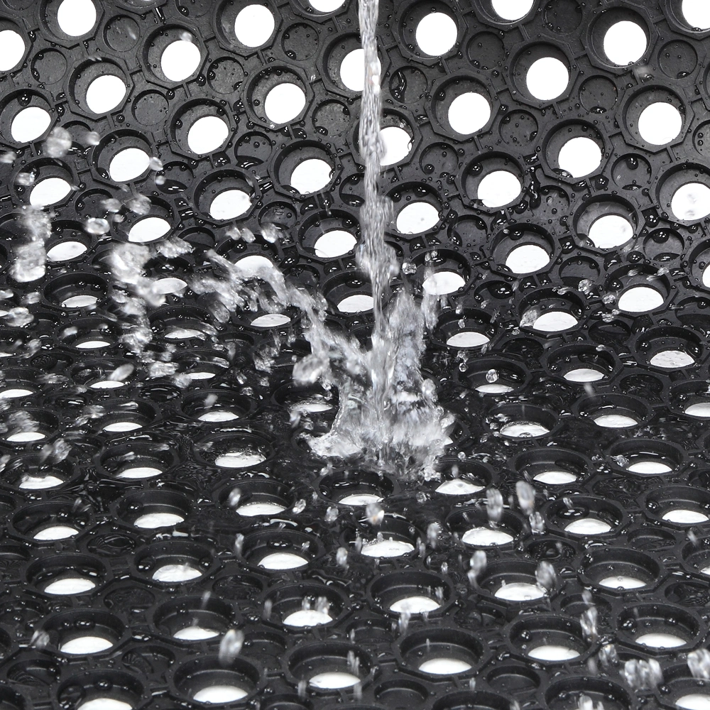 Bar Kitchen Industrial Multi-functional Anti-fatigue Drainage Rubber Non-slip Hexagonal Mat 60*90cm view 13