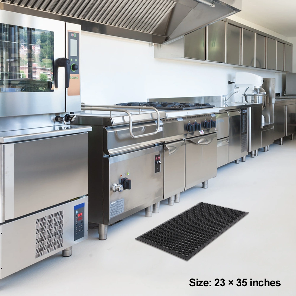 Bar Kitchen Industrial Multi-functional Anti-fatigue Drainage Rubber Non-slip Hexagonal Mat 60*90cm view 14