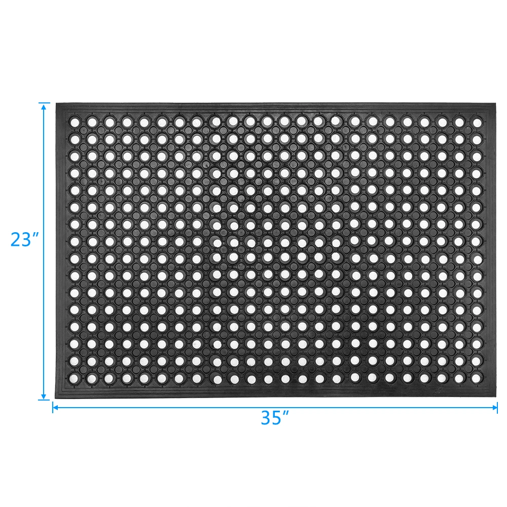 Bar Kitchen Industrial Multi-functional Anti-fatigue Drainage Rubber Non-slip Hexagonal Mat 60*90cm view 4