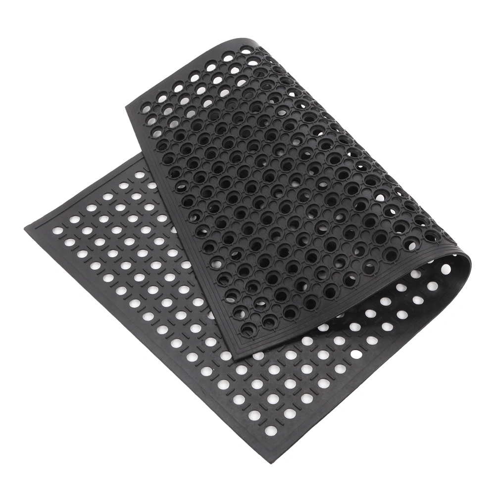 Bar Kitchen Industrial Multi-functional Anti-fatigue Drainage Rubber Non-slip Hexagonal Mat 60*90cm view 7