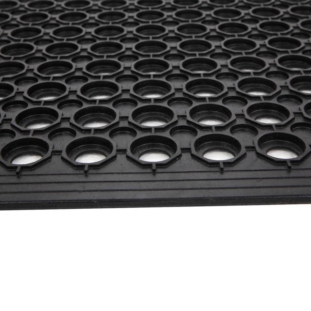 Bar Kitchen Industrial Multi-functional Anti-fatigue Drainage Rubber Non-slip Hexagonal Mat 60*90cm view 9