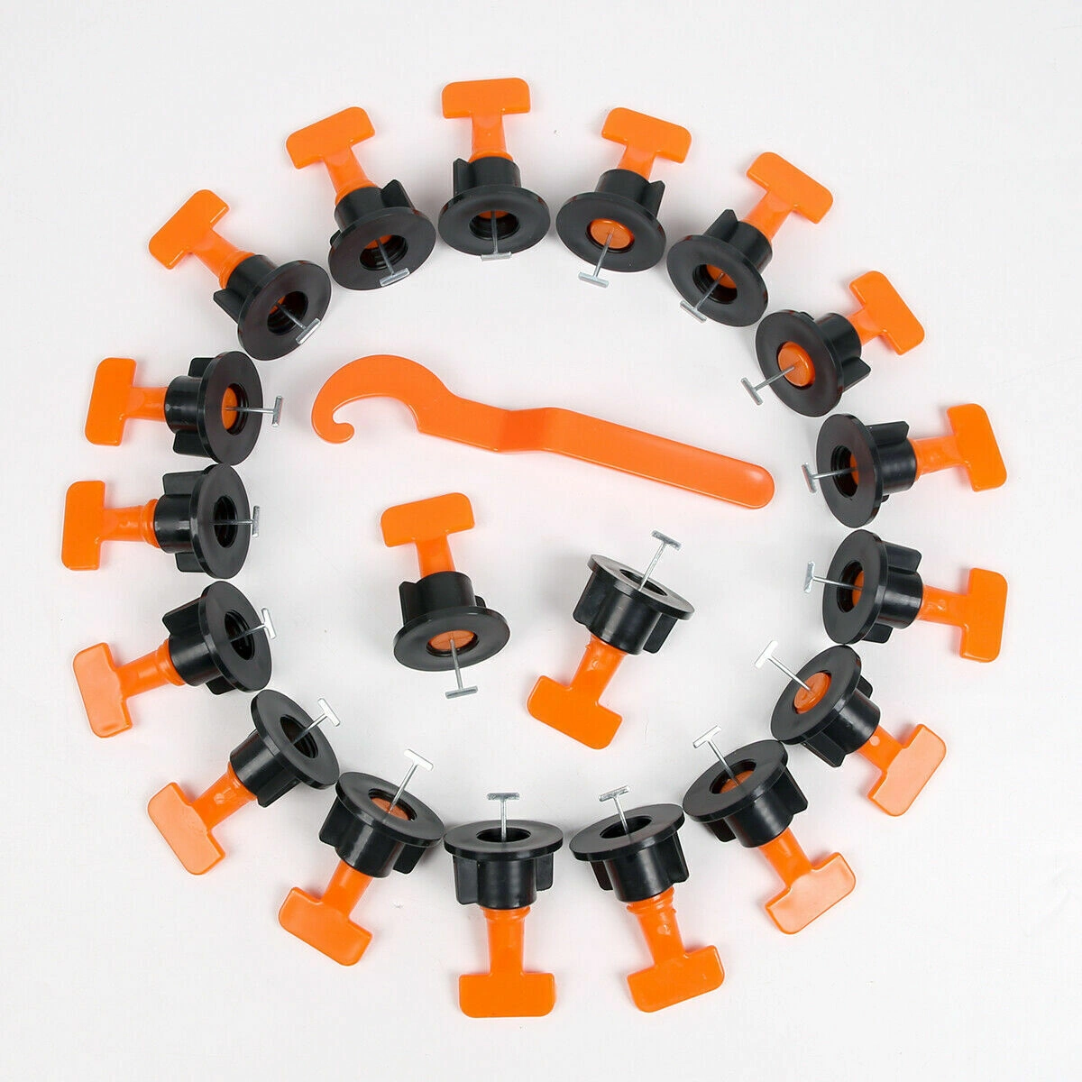 50pcs Tile Leveling System Kit - Reusable Tile Spacers, Wall & Floor Clip Tools for Precision Tile Installation