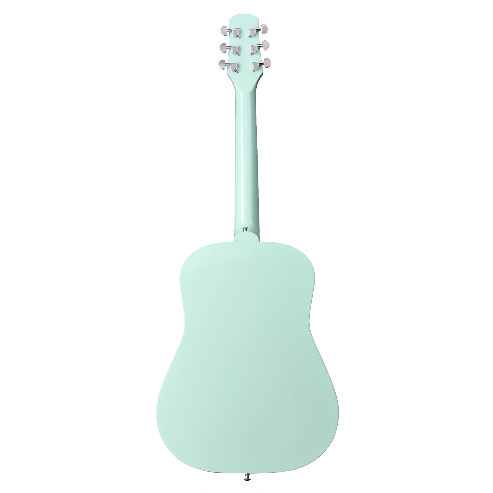 38" Acoustic Guitar for Beginners, H Body Basswood Folk Guitar, Mint Green 6-String Student Guitar w/ Case, Picks & Strap view 4
