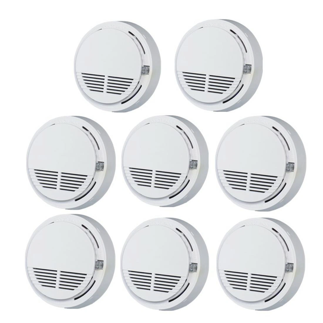 (8 Pack) Smoke Alarm Detector Home Fire Safety Sensor Alert Battery Included