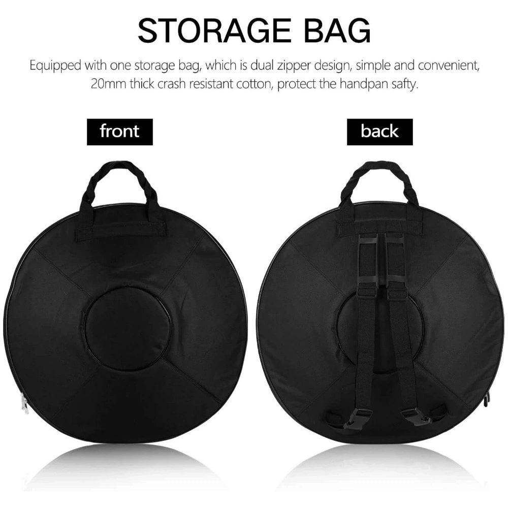 10 Note Handpan Drum Blue Solid Color Steel Tongue Drum Percussion Instrument view 4