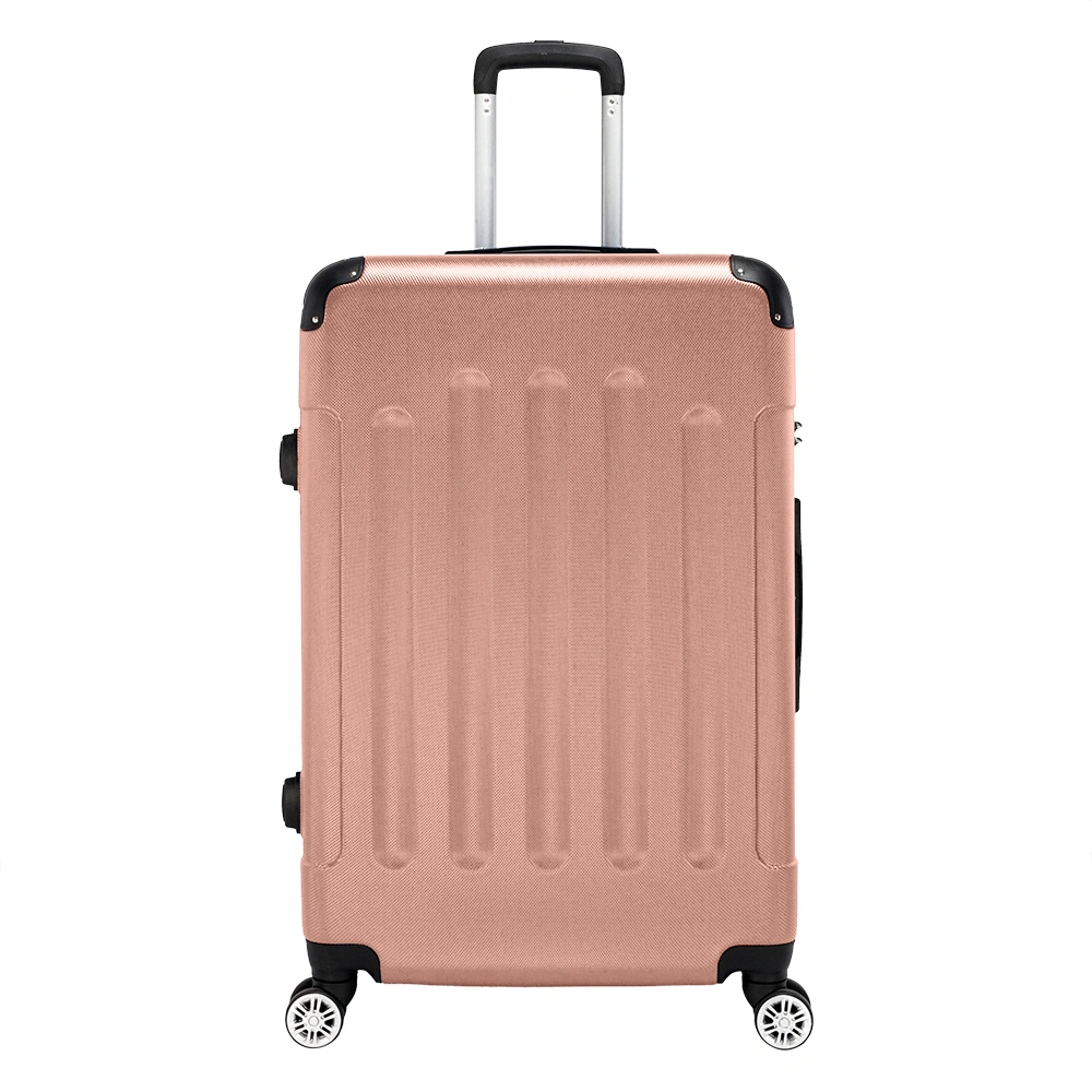 3 Piece ABS Suitcase Set Lightweight Hard Shell Spinner Luggage 4 Wheel Carry-on Trolley Case Hand Bag Travel Cabin Navy view 3