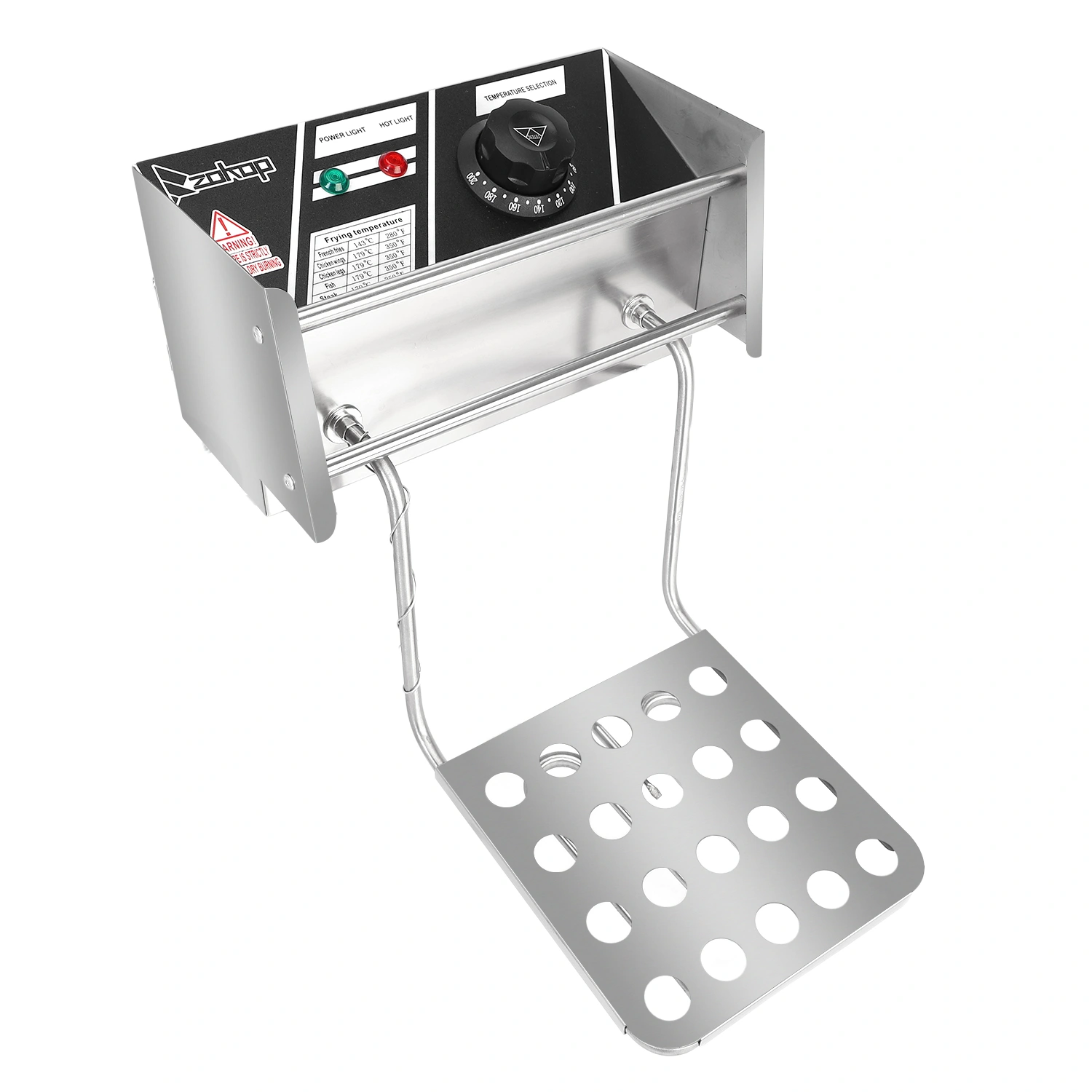 ZOKOP 12L Electric Deep Fryer - 2500W Stainless Steel Double Tank, 220-240V with UK Plug view 4