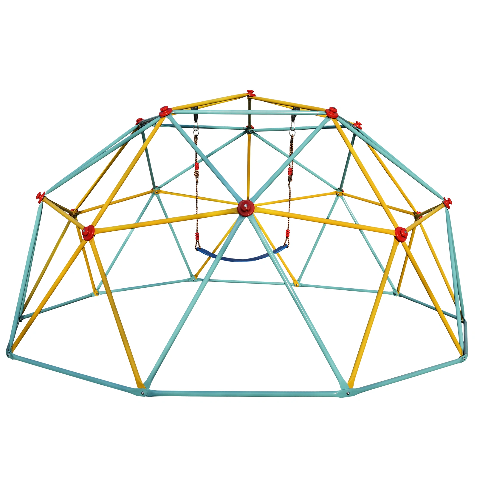 10FT Climbing Dome for Kids Jungle Gym Apply To Park Dome Climber With Swing Playground Equipment,Blue view 2