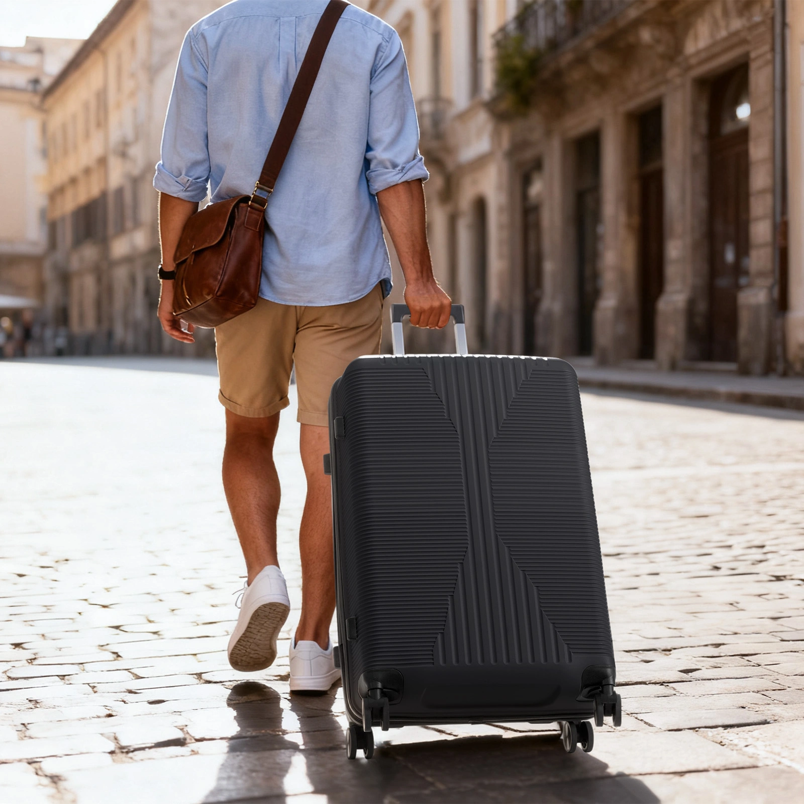 PP Trolley Case 20in Travel Suitcase Black view 15