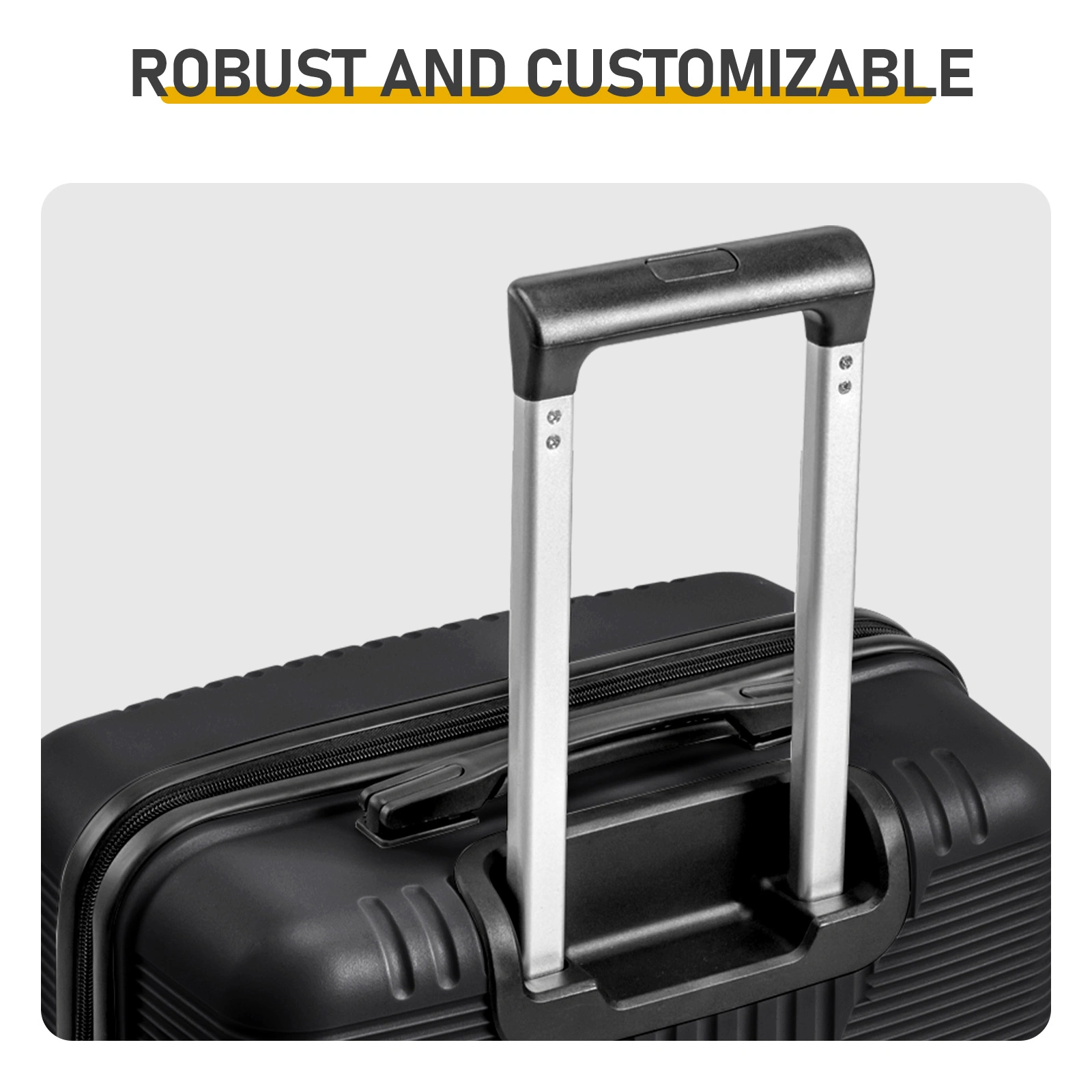 PP Trolley Case 20in Travel Suitcase Black view 3