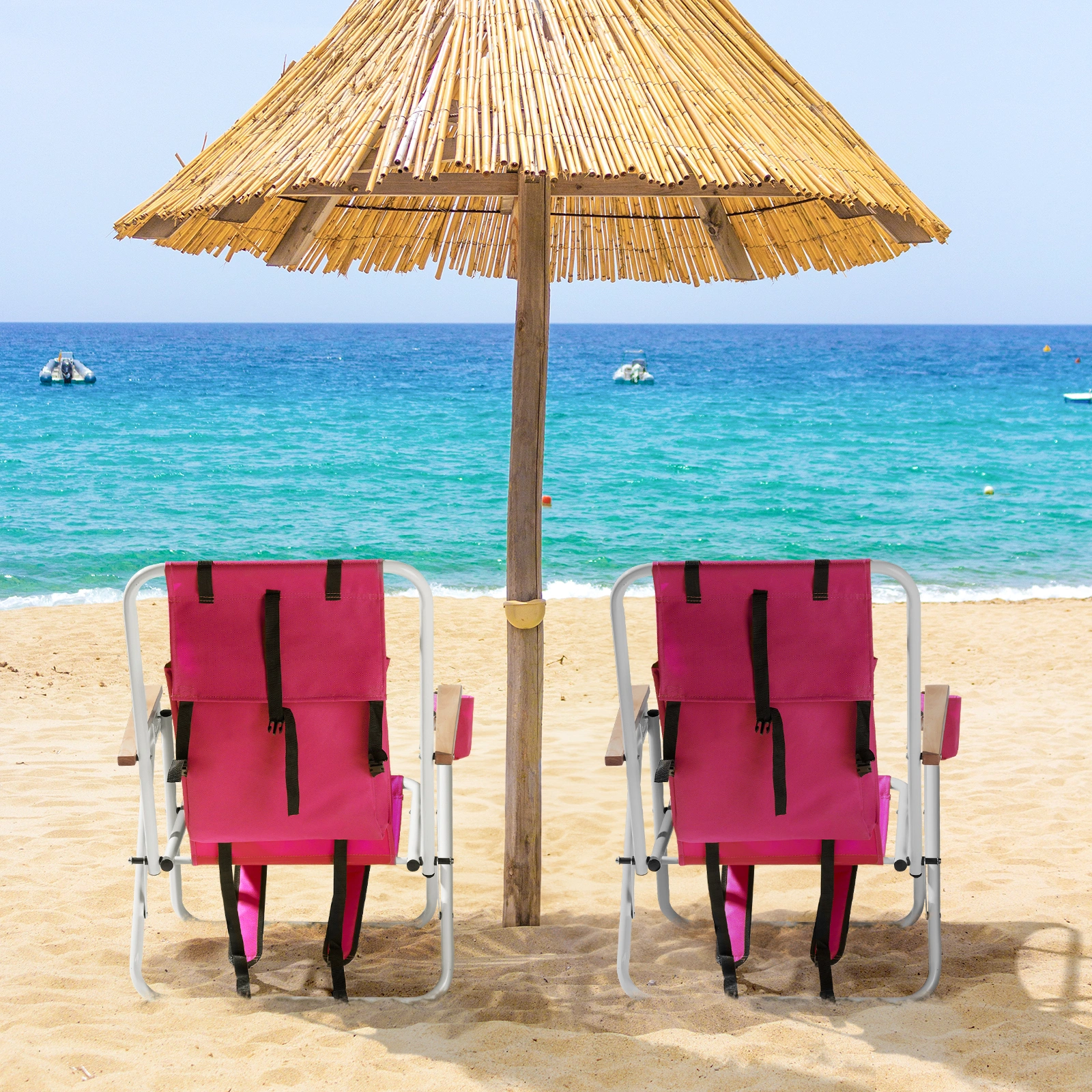 1 PC Barbie Pink Folding Beach Chair, 7.9 Inch Seat Height, 17.7 Inch Wide, 17.3 Inch Deep, Steel Tube Frame with Oxford Fabric, 120kg Load Capacity view 10