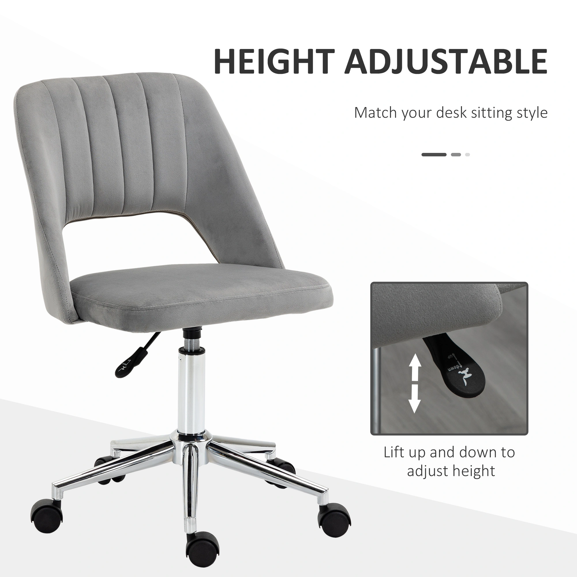 Ergonomic Office Chair, Adjustable Armrests, High Back Executive Armchair with Breathable Cushion, Swivel Desk Chair for Home Office, Conference Room view 3