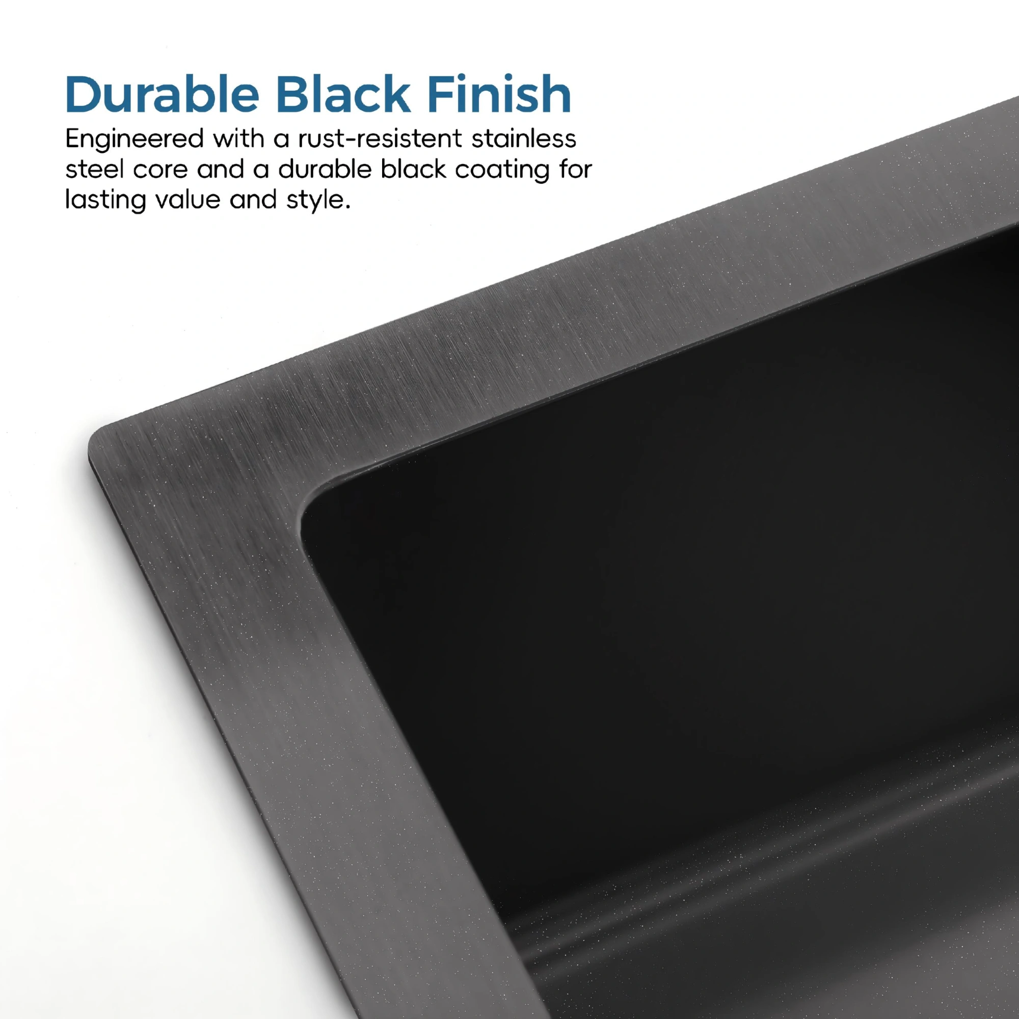 Stainless Steel Kitchen Sink, 18″x18″ Single Bowl, Undermount HandmadeSink in Black, with US Standard Drain and Hook[Unable ship on weekends, TK/TEMU only for pickup, only TX10643 warehouse supports GOFO] view 8
