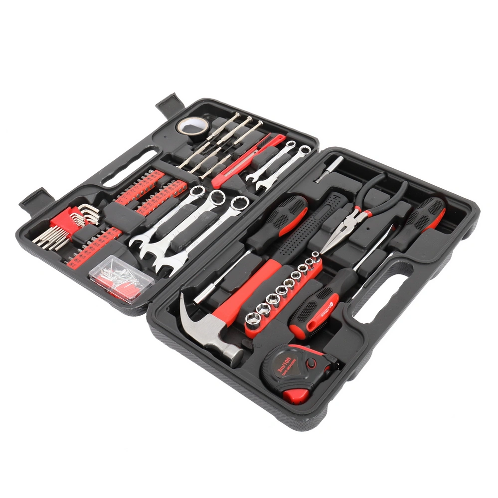 148pcs Iron Household Tool Set Red view 5