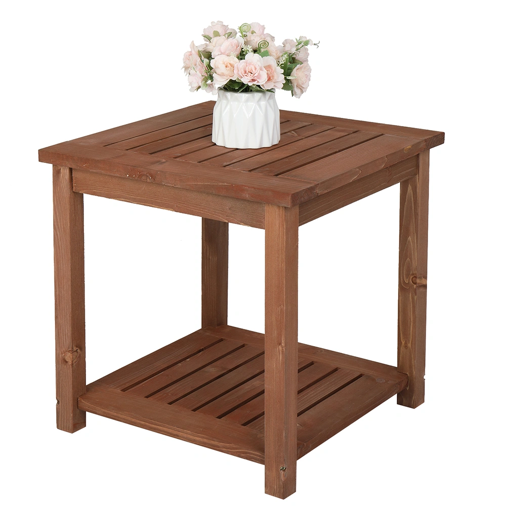 Square Wood Side Table Carbonized Color view 14