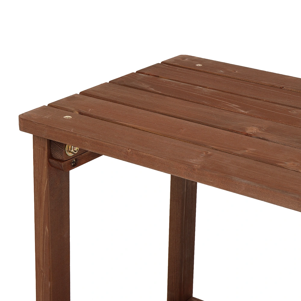 Square Wood Side Table Carbonized Color view 7