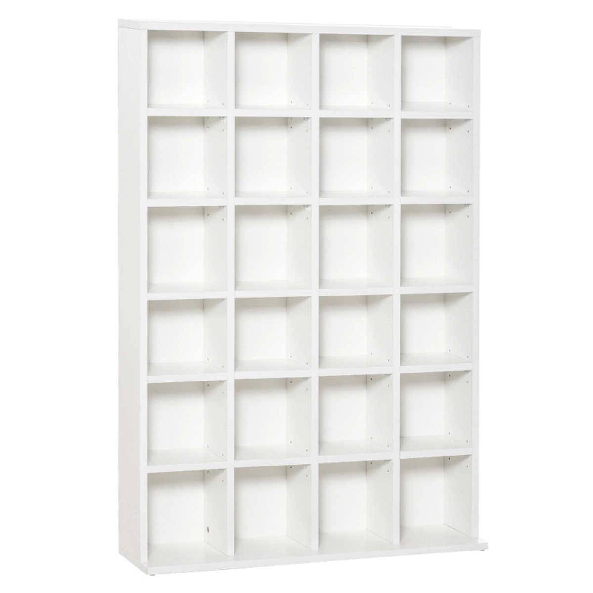 Modern Bookcase Cabinet with Shelves, 5-Tier Storage Organizer, Wood Grain Finish, 72"H x 30"W, White view 2