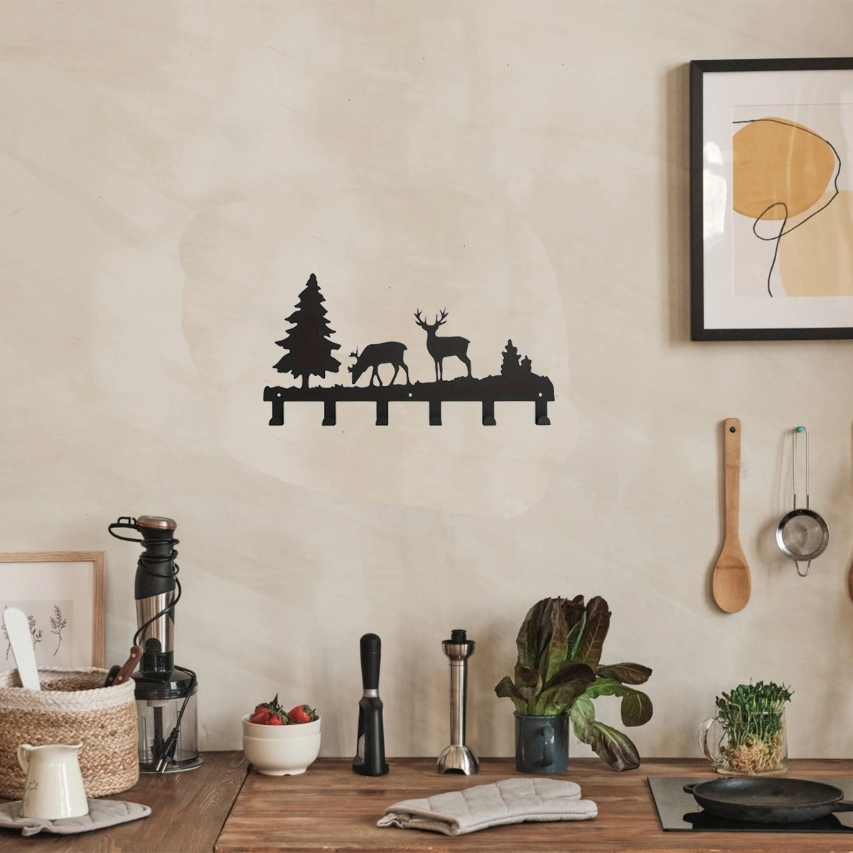 CIFbuy Exquisitely Designed Metal Elk Key Hooks: Wall-mounted, Multi-functional Hooks Ideal for Hanging Clothes, Bags, and Keys. Elevate Your Room's Aestheti view 18