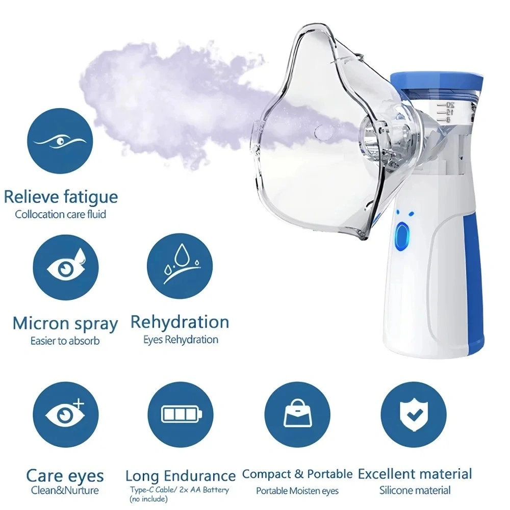 Portable Facial Steamer Nano Ion Humidifier, Handheld Face & Eye Mist Device view 5