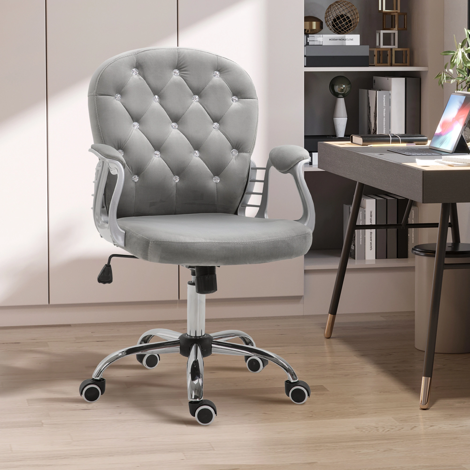 Ergonomic Office Chair with Massage Function, High Back Lumbar Support Swivel Task Chair, Adjustable Height Reclining Executive Seat