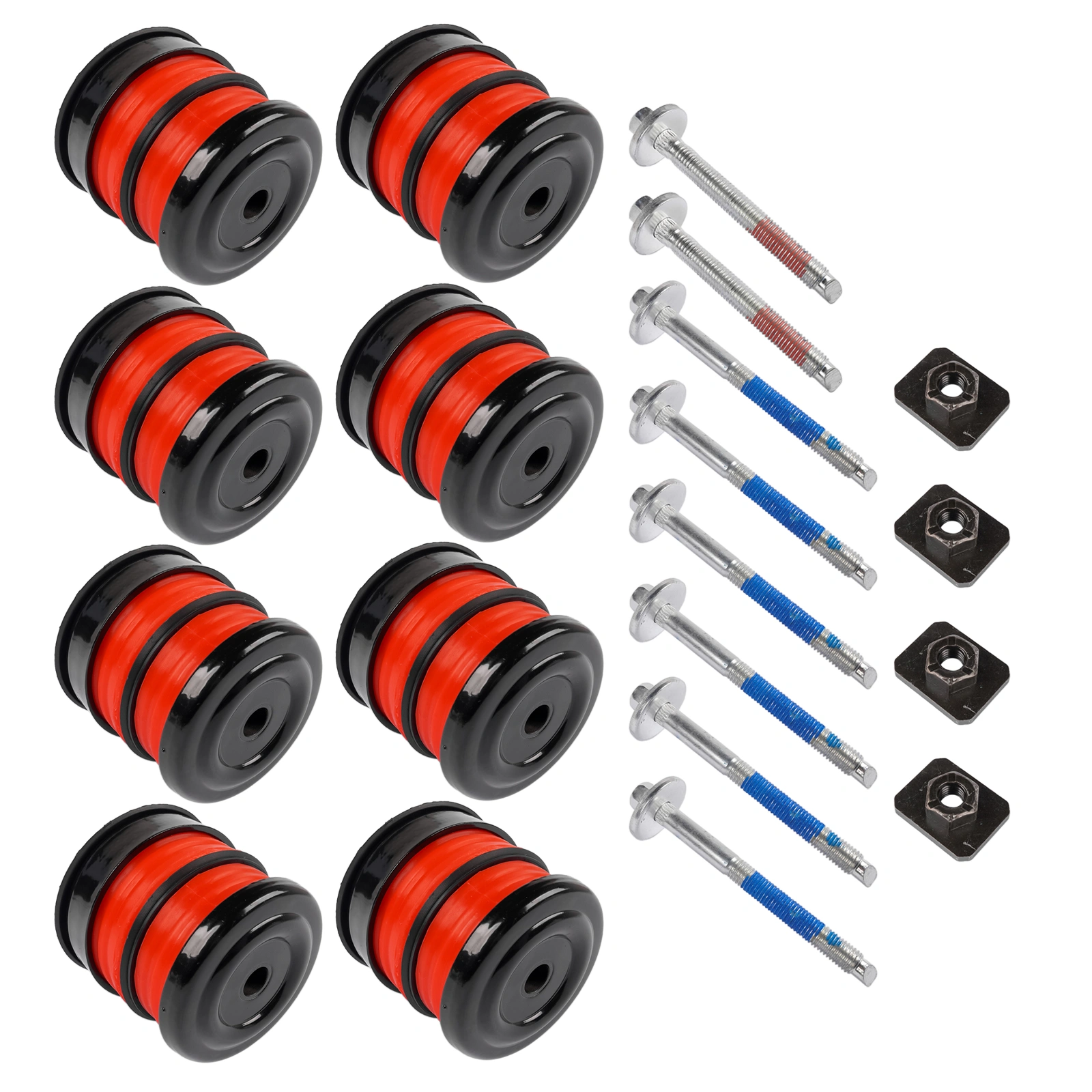 8X Silicone Body Mount Bushings and Cushion Bolts Kit Replacement for F-250 F-350 2008-2016 13848 view 2