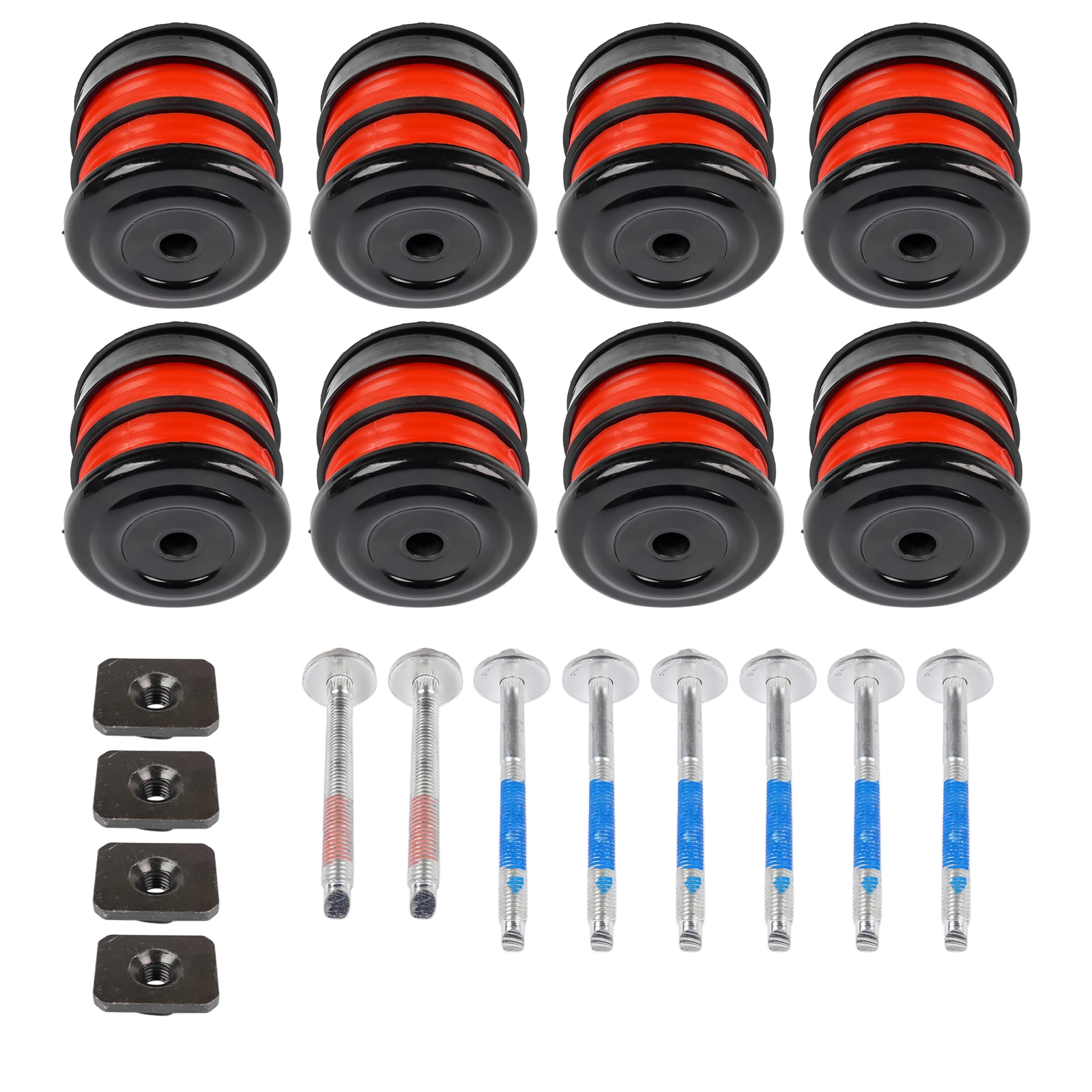 8X Silicone Body Mount Bushings and Cushion Bolts Kit Replacement for F-250 F-350 2008-2016 13848 view 6