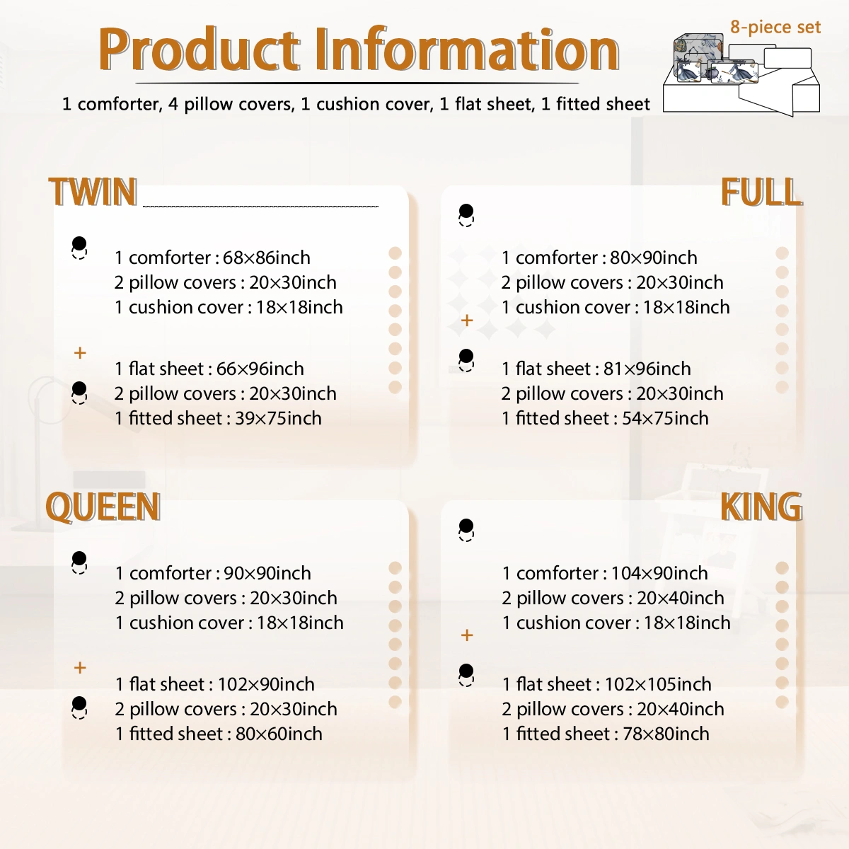 Halloween Comforter Set 8 Piece Bed in a Bag, Witch Pattern Queen Size - 1 Comforter, 2 view 7