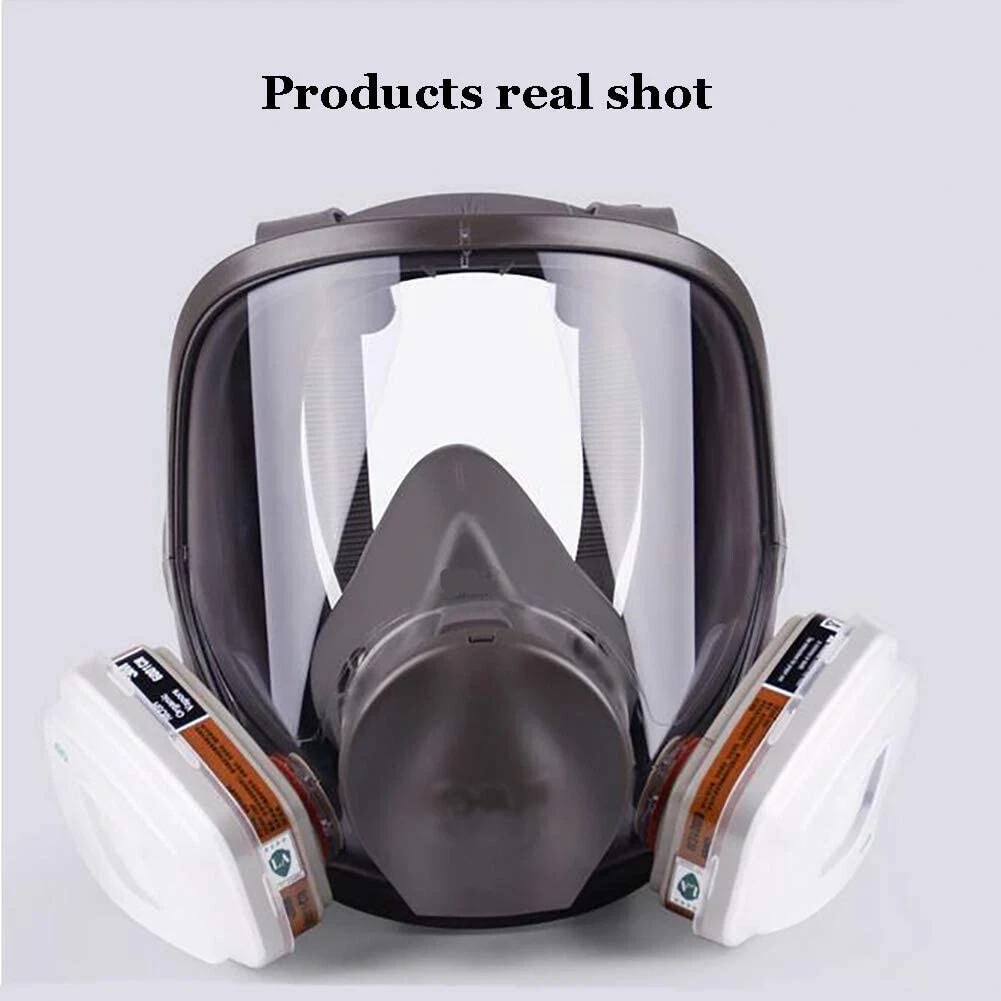 Reusable Full Face Mask Respirator for Woodworking, Painting, Welding, DIY - Protective Gas Dust Mask for Home & Outdoor Use view 4