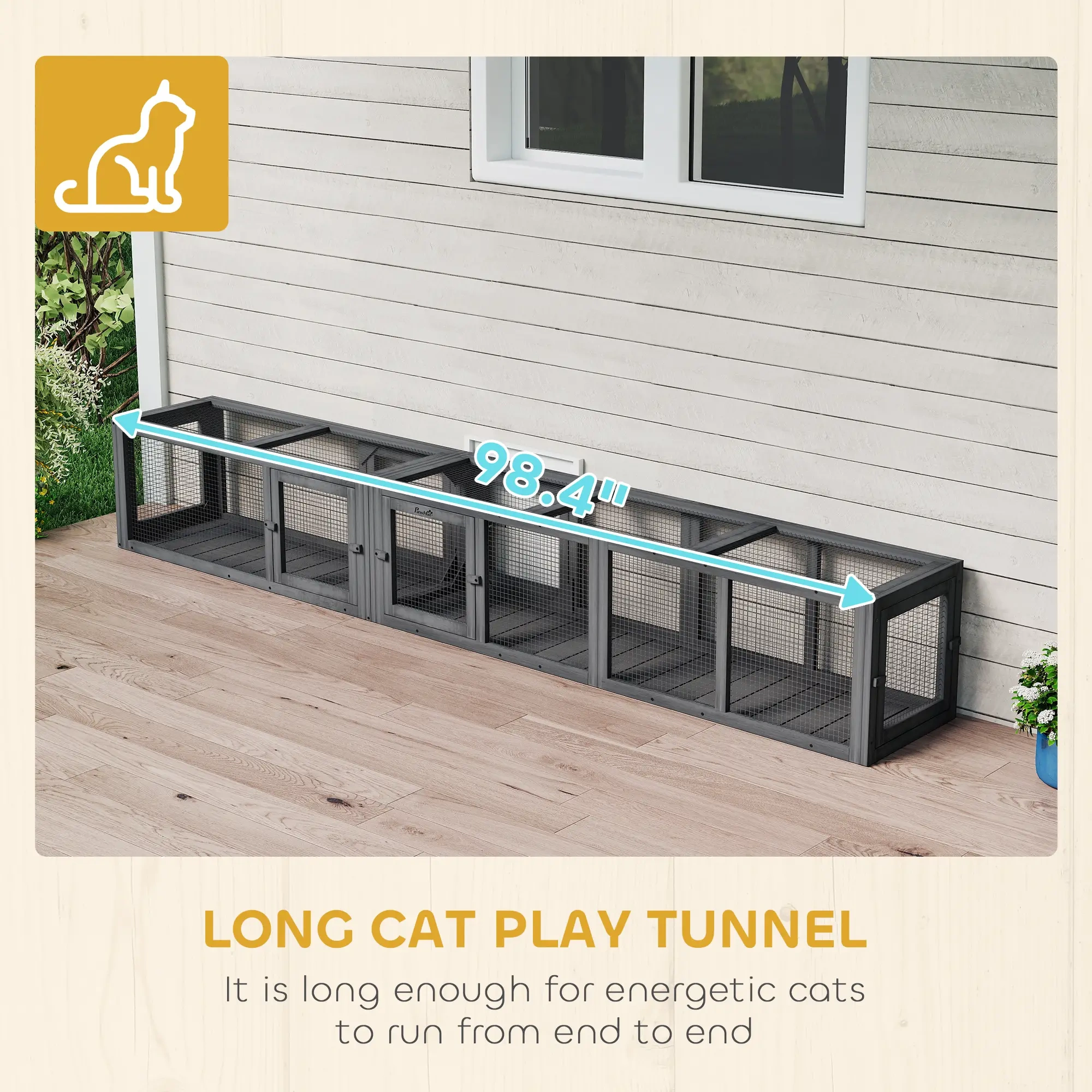 Collapsible Cat Tunnel Toy for Indoor Cats and Kittens view 7