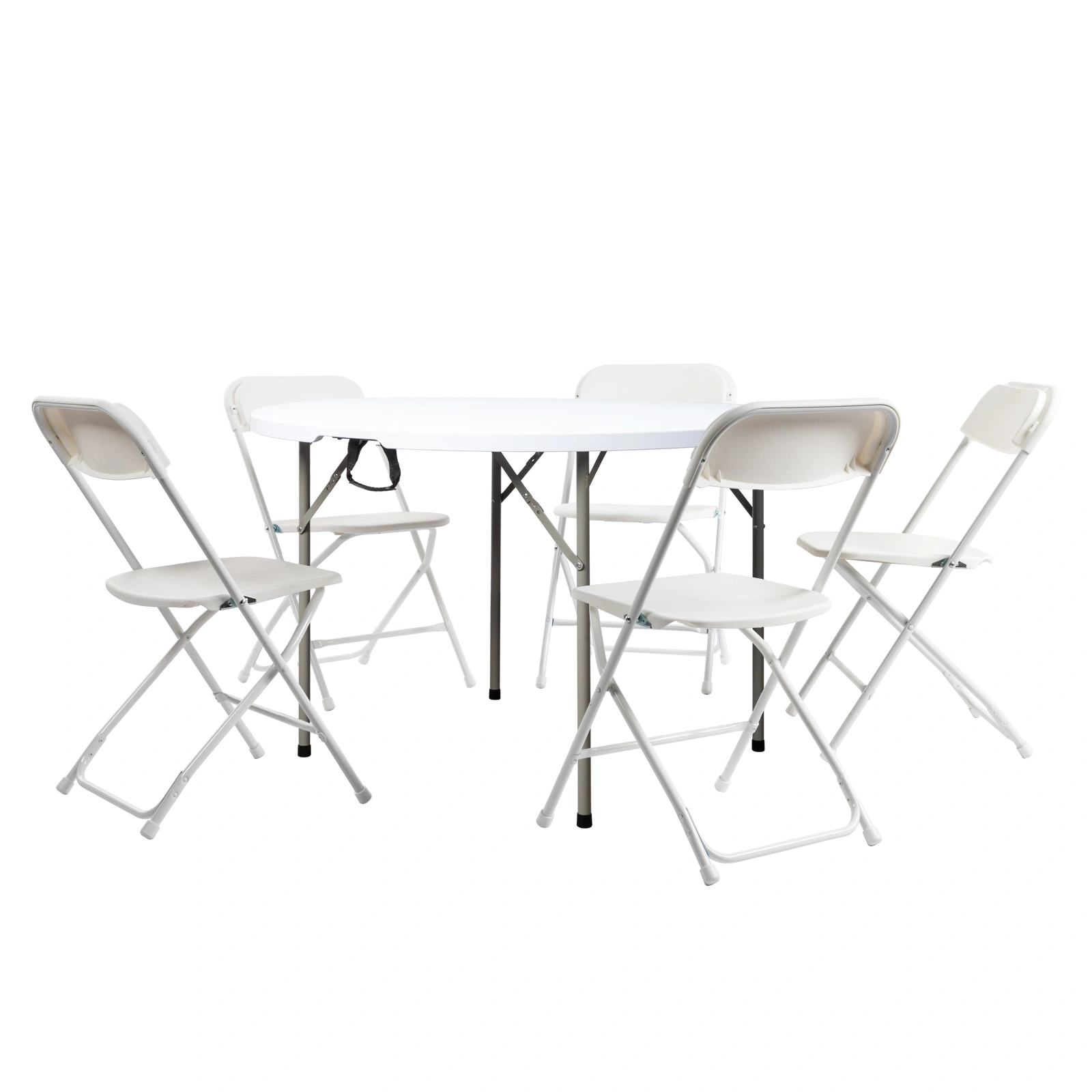 48inch Round Folding Table Outdoor Folding Utility Table White view 15